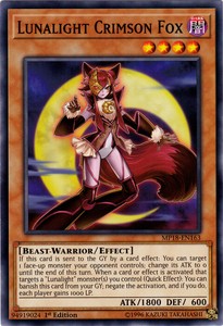 Lunalight Crimson Fox - MP18-EN163 - Common - 1st Edition x3 - Near Mint