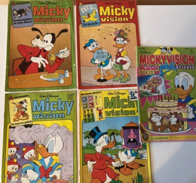 Zeitschrift Mickyvision 1980, 1981, 1982, 1993 Comic  Walt Disney Mickey Mouse