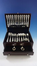 Rose by Kirk Sterling Silver Dinner Size Flatware Set For 12 Service 86 Pieces