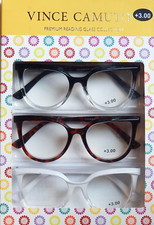 VINCE CAMUTO 3-PK PREMIUM READING GLASSES COL...