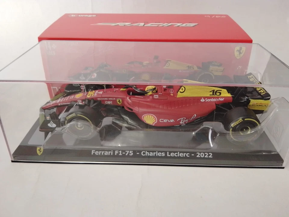 Burago BBurago Ferrari F1-75 #16 C. Leclerc Italy Monza 2022 1/24 18-26806#16 - Immagine 2 di 3