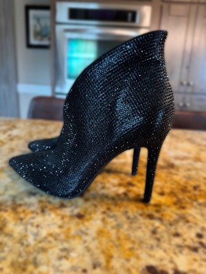 Jessica Simpson Women s Booties Crystals Lasnia Size 9.5 Black Brand New w/o Box