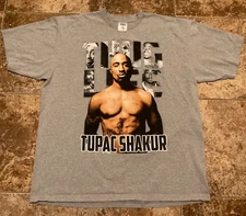 SHAKA WEAR TUPAC THUG LIFE GRAPHIC T-SHIRT ( MENS 3XL ) DOUBLE-SIDED PREOWNED