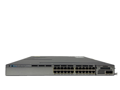 Cisco 24-PORT Gigabit Stacking Switch mit 2x Netzteil, C3KX-NM-10G WS-C3750X-24T-S