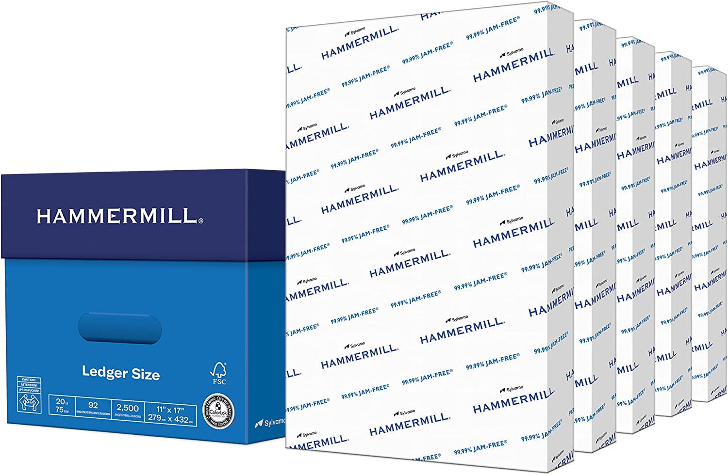 Printer Paper, 20 Lb Copy Paper, 11 X 17 - 5 Ream (2,500 Sheets) - 92 Bright, Ma-image