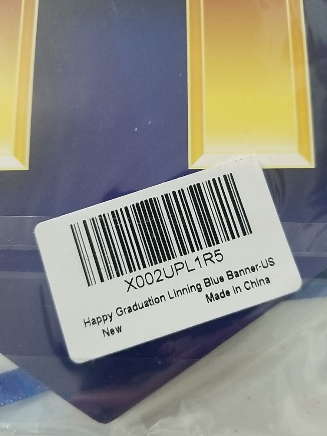 Happy Graduation Banner Blue And Gold Graduation Decorations Party Banner