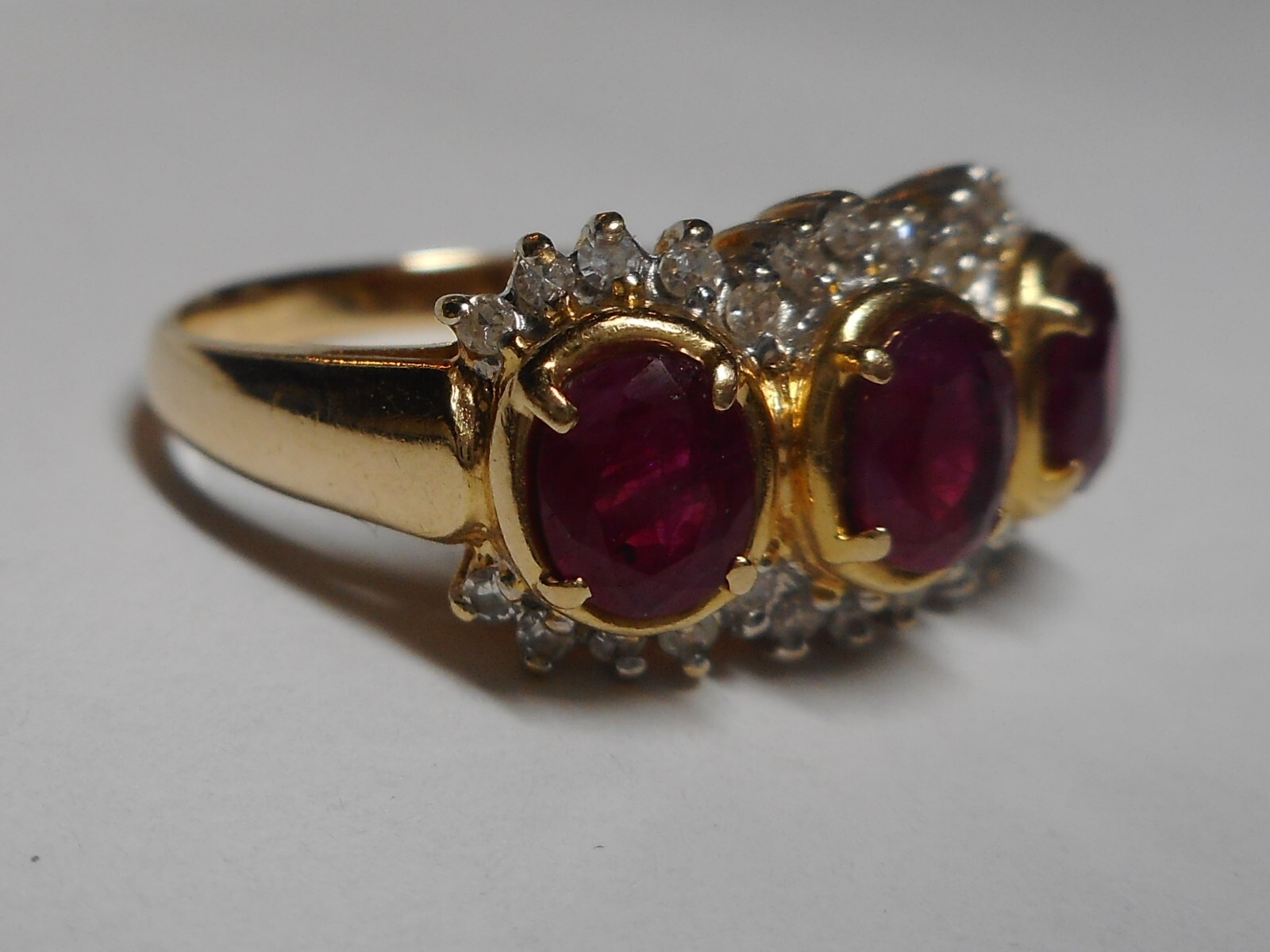 Ruby Diamond gemstone ring size 7 - image 2