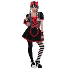 Scary Goth Doll Costume - Junior Medium 7-9 - NWT Free Shipping