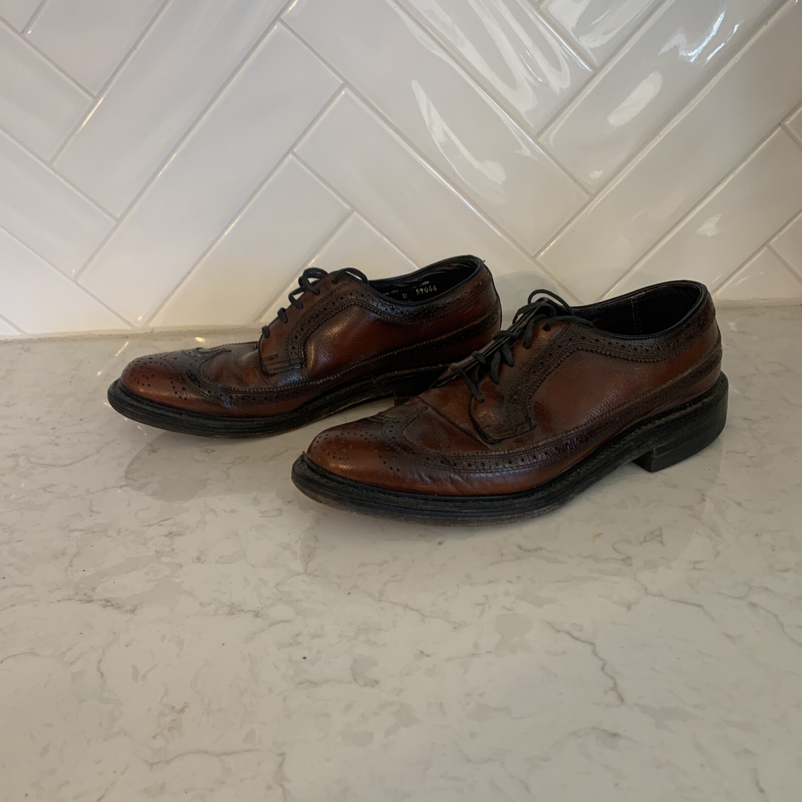 RARE Vintage British Walkers Brown mens dress shoes S… Gem
