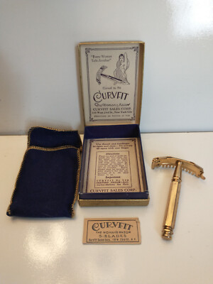 Curvfit Vintage Woman's Razor Original Box, Bag and Blade Package | eBay
