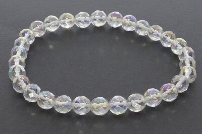  Angel Aura facettiert Elegantes Stretch Armband Kugelperlen Ø 6 mm   individuel