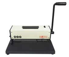 110V Coil Binding Machine, 4:1 Pitch Spiral Binder with Electric Coil Inserter