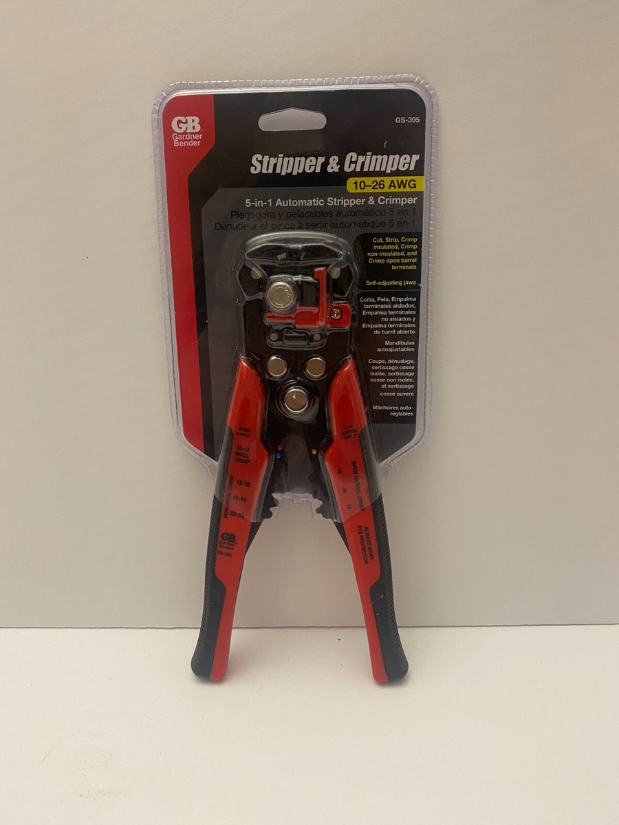 NEW GB GS-395 10-26 AWG Automatic Wire Stripper with Crimper