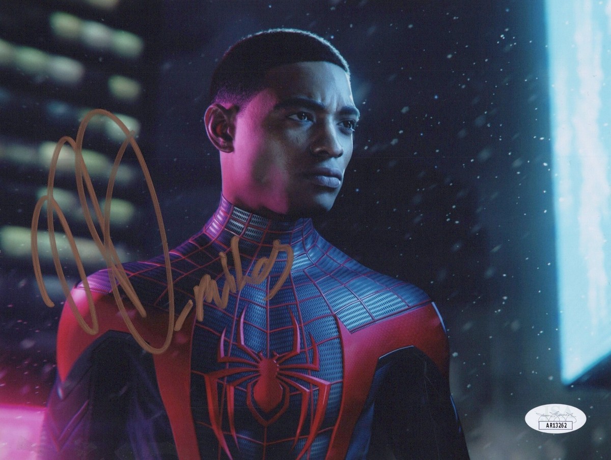 NADJI JETER Signed SPIDER-MAN 8x10 MILES MORALES Photo Autograph