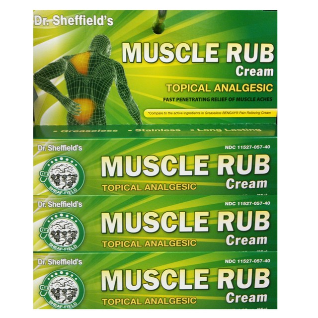 3 Pack of Dr. Sheffield's MUSCLE RUB Pain Relieving Cream 35gm / 1.25 Oz eBay