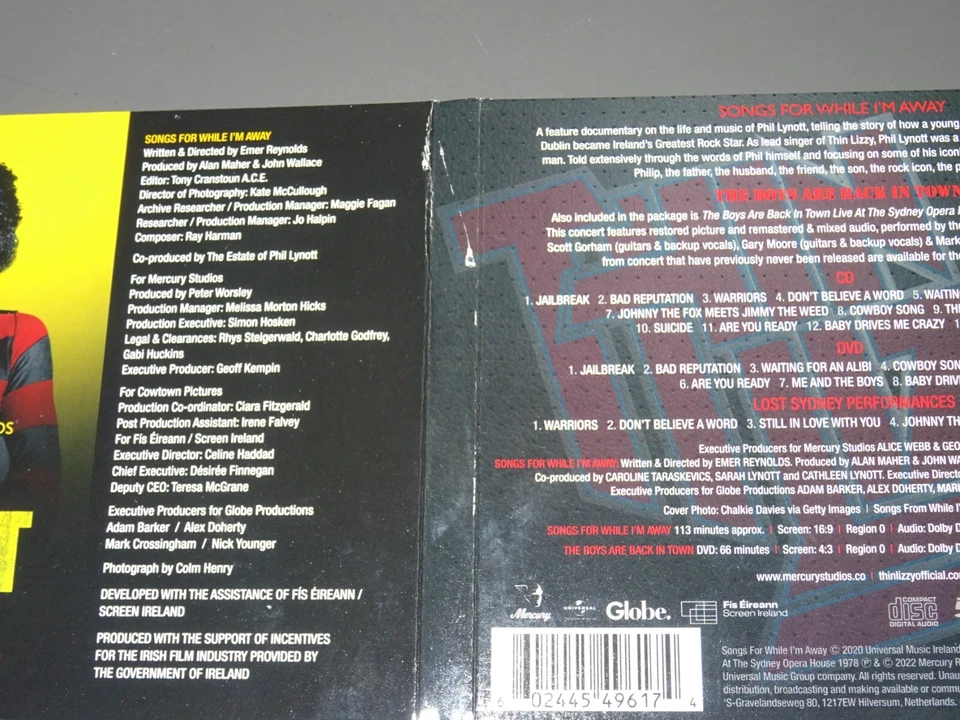 THIN LIZZY - BOYS ARE BACK IN TOWN & PHIL LYNOTT - SONGS / 1-CD & 2-DVD-SET 2022 - Bild 4 von 4