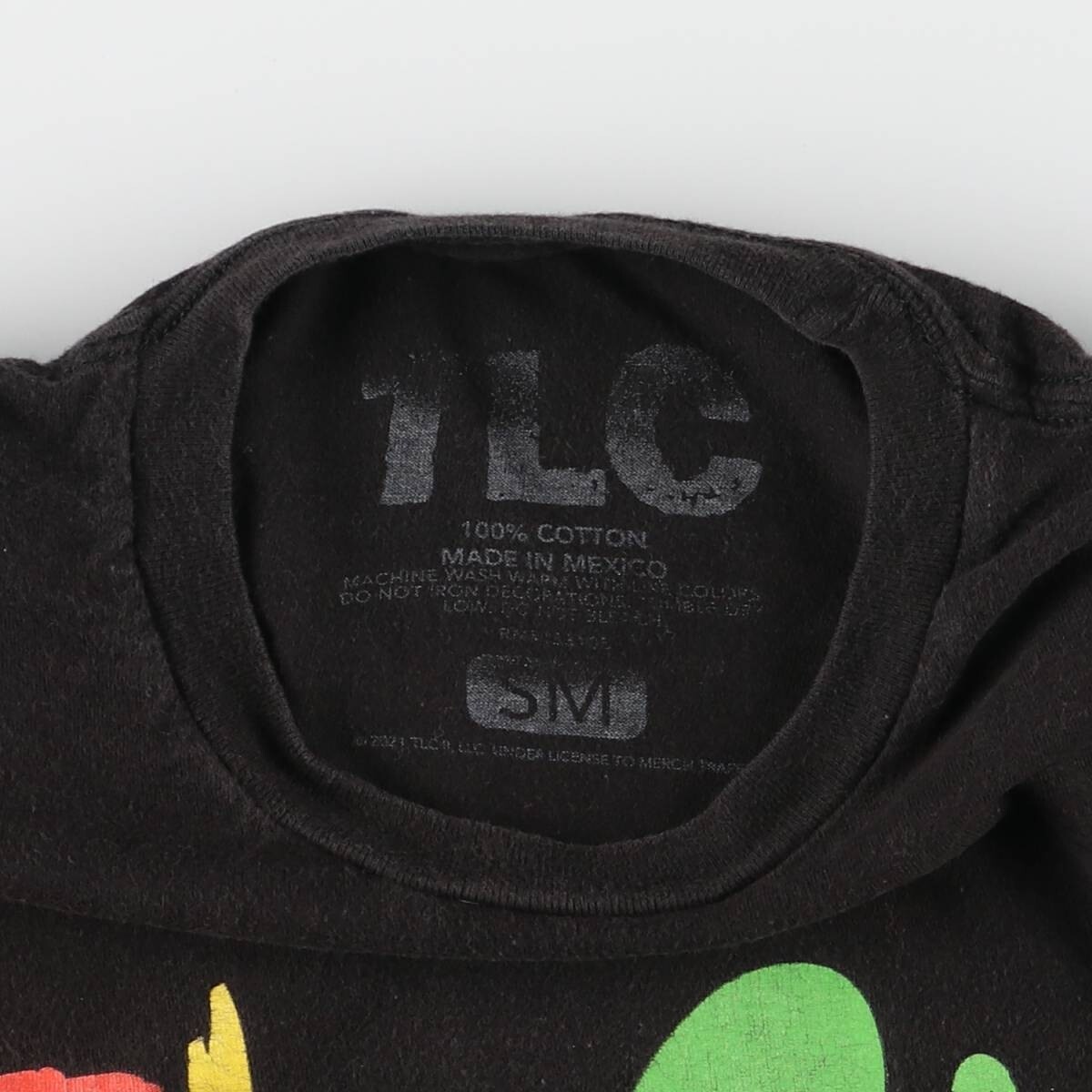 古着 TLC ティーエルシー ラップTシャツ ラップT メンズS相当 /eaa537236 TLC ティーエルシー Tシャツ ラップTシャツ ブラック Kicking