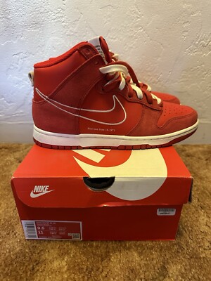 Size 9.5 - Nike Dunk SE High First Use Pack - University Red