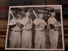 1951 MLB BASEBALL TYPE 1 PHOTO NEW YORK GIANTS MONTE IRVIN NEGRO ALVIN DARK RARE