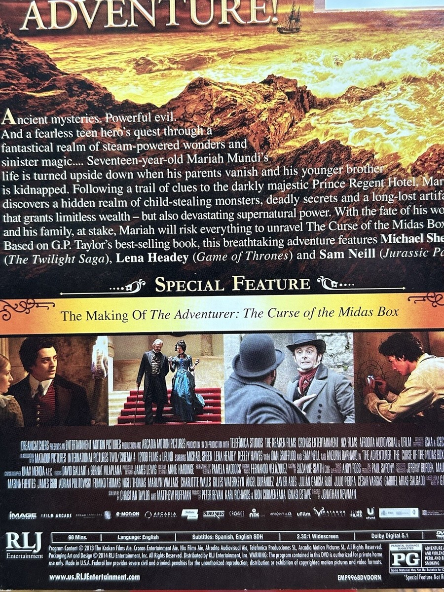 The Adventurer The Curse of the Midas Box DVD 2014 Sam Neill Hero