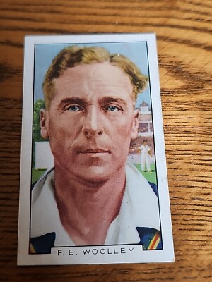 gallaher ltd cigarette cards 1936 GALLAHER LTD SPORTING PERSONALITIES #13 F.E WOOLLEY CRICKET Cigarrette  Card