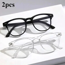 2pcs Gafas lectura para hombres y mujeres montura cuadrada, estilo unisex nuevas