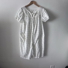 Vintage Barbizon Nightgown Robe Lounge Dainty Grandmacore Floral Lace M
