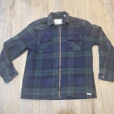 Original Weatherproof Vintage Zipper Flannel XL green plaid 