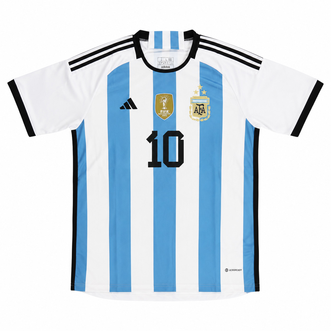 White Argentina 22 Messi Home Jersey Size: M,L - FREE SHIPPING