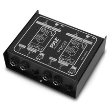 PYLE-PRO Premium Direct Injection Audio Box - Passive DI Unit Hum Black