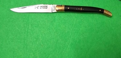 VTG MINTY LAGUIOLE  LE FIDELE  12C27 KNIFE & LEATHER POUCH  BAG IN -EXCELLENT!