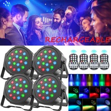 18 LED RGB Rechargeable Par Light DMX DJ Party Disco Stage Lighting with Remote