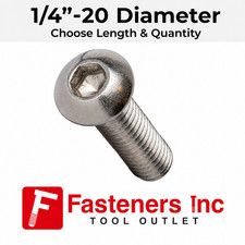14-20 Button Head Socket Cap Screws Allen Bolts Hex Drive Stainless Steel 18-8 14-20 Button Head Socket Cap Screws Allen Bolts Hex Drive Stainless Steel 18-8