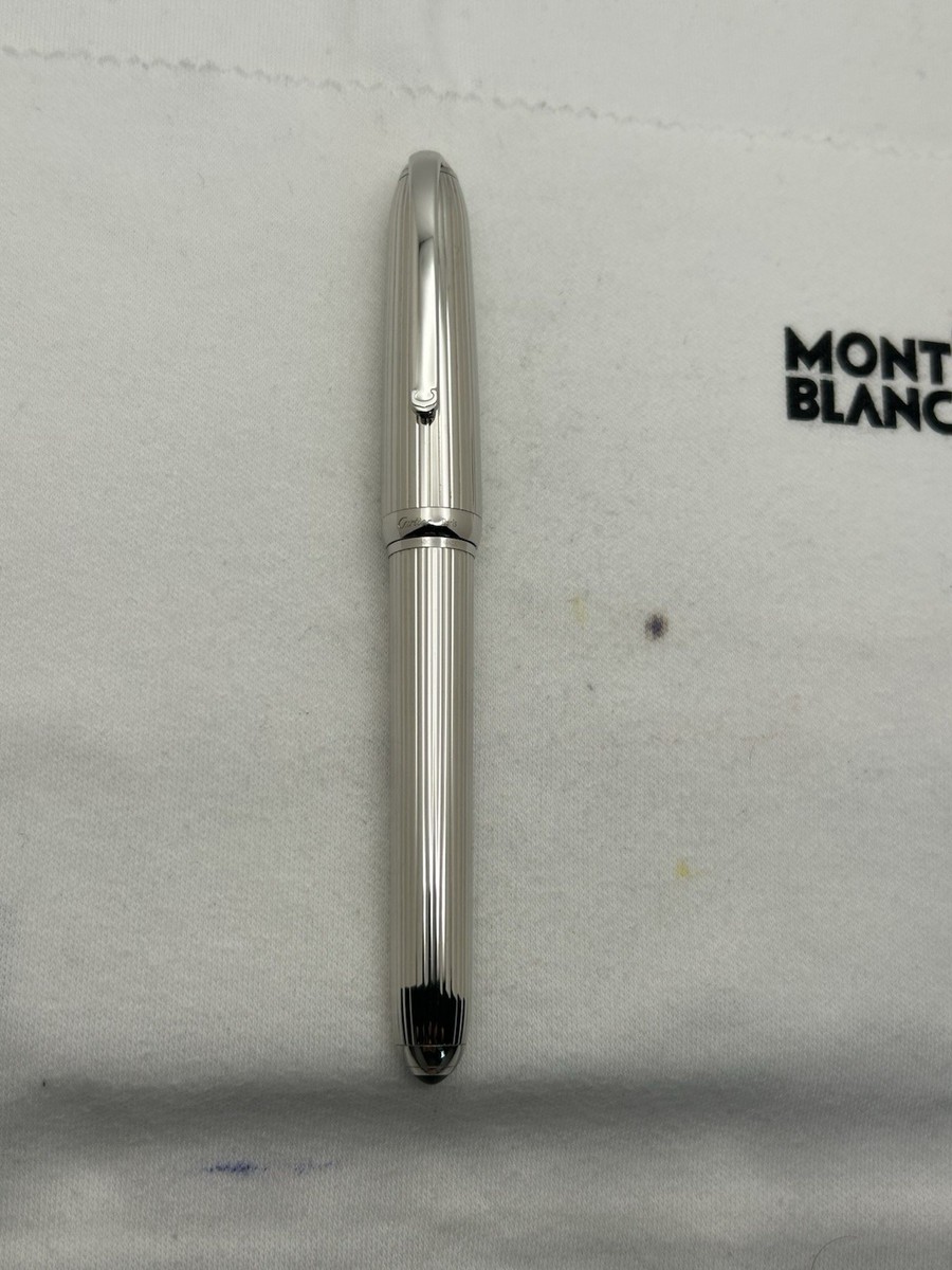 Louis Cartier Gordon Platinum Plated FP, 18K M Nib-Exc. Condition