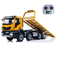 1/14 8x4 Hydraulic RC Wrecker Truck Rescue Car Sound Light I6S Radio Controller