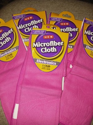 H.E.B HEB Premium Microfiber Cleaning Cloths. Electronics. Lot Of 5. New 