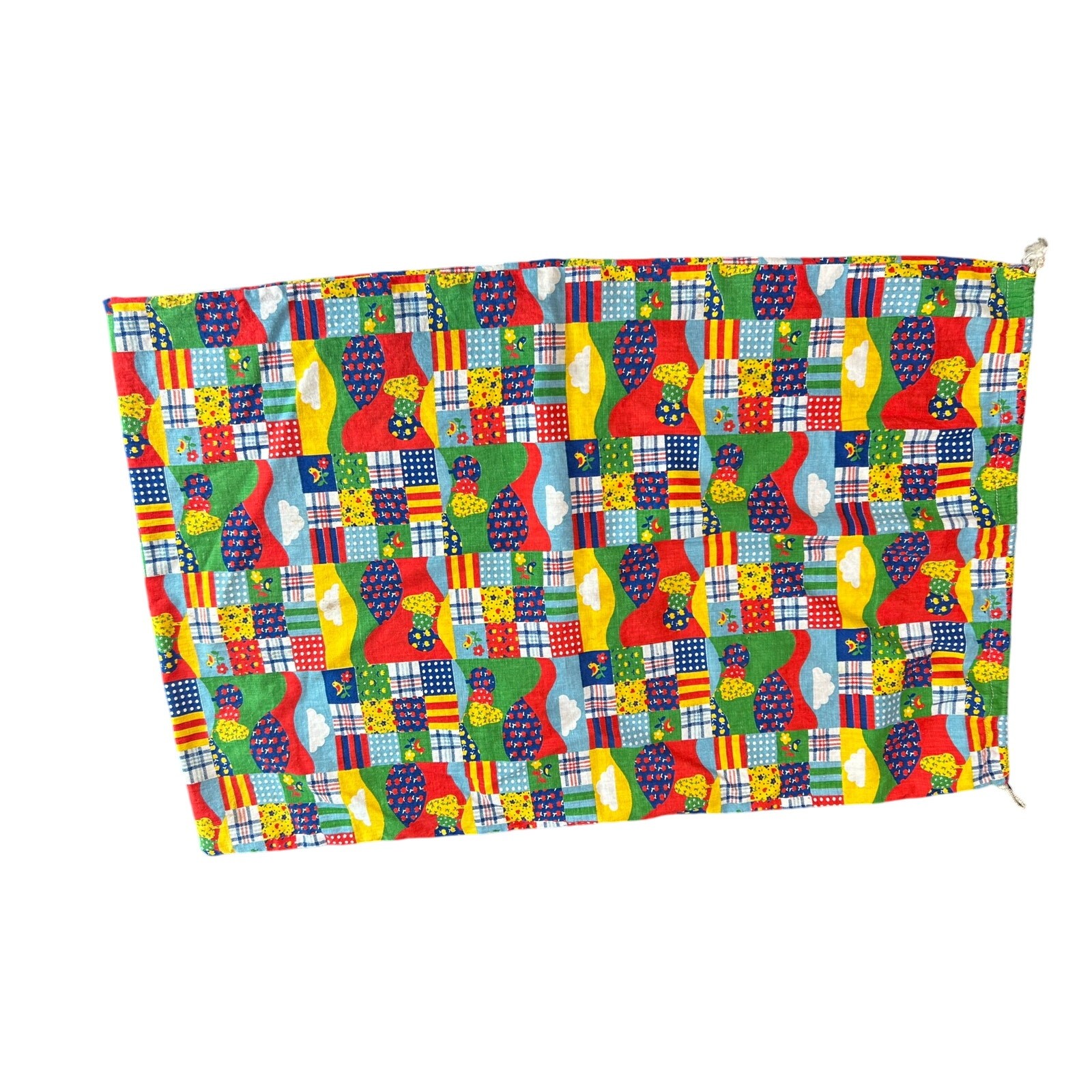 Cottagecore patchwork styled pillowcase style tie… - image 1