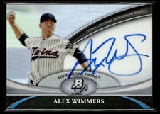 2011 Bowman Platinum Prospect Autograph Refractors Alex Wimmers Auto Minnesota