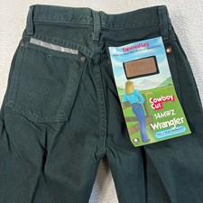 Wrangler Cowboy Cut 14MWZ Tapered Leg Jeans Women 1x34 Green Vintage Cowgirl NWT