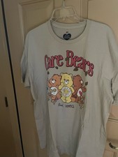 Care Bears Tee retro look Tan/beige color with 3 care bears size XL VG condition