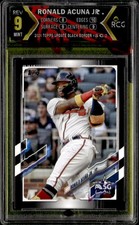 2021 Topps Update #ASG-2 Ronald Acuña Jr. 2021 MLB All-Stars Black RCG 9 #/299