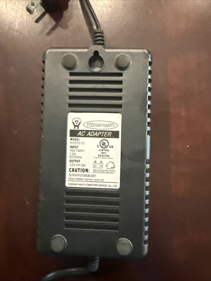 AC ADAPTER Foshan Hanyi HYS70-12 Videocamera Mini Fridge Power Supply ...