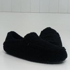 Olukai Nohea Heu Women Black Slippers Comfort Sherpa Shoe Size 8