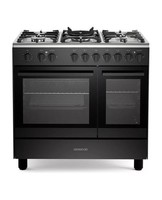 KENWOOD CK601G 90 cm Gas Range Cooker – Matt Black & Chrome