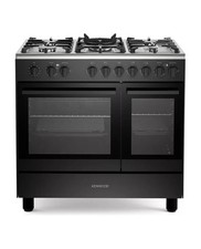 KENWOOD CK601G 90 cm Gas Range Cooker – Matt Black & Chrome