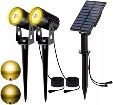 Outdoor RGB Solar Spot Lights LED Color Changing Garden Pathway Patio Lights UK