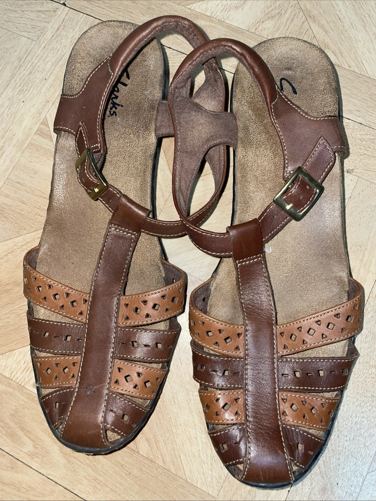 Sandali Clarks Bendables Wendy Lily 9 punta chiusa slingback marrone multi casual