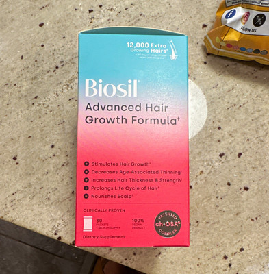 Biosil Advanced Hair Growth Formula Capsules 30 Day Supply Vegan Thin Hair