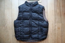 Black & Brown Reversible LL BEAN Zip Front Down Vest Man's Medium