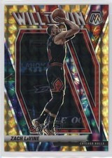 2020-21 Panini Mosaic Will to Win Reactive Yellow Prizm 4/99 Zach LaVine #9 10up